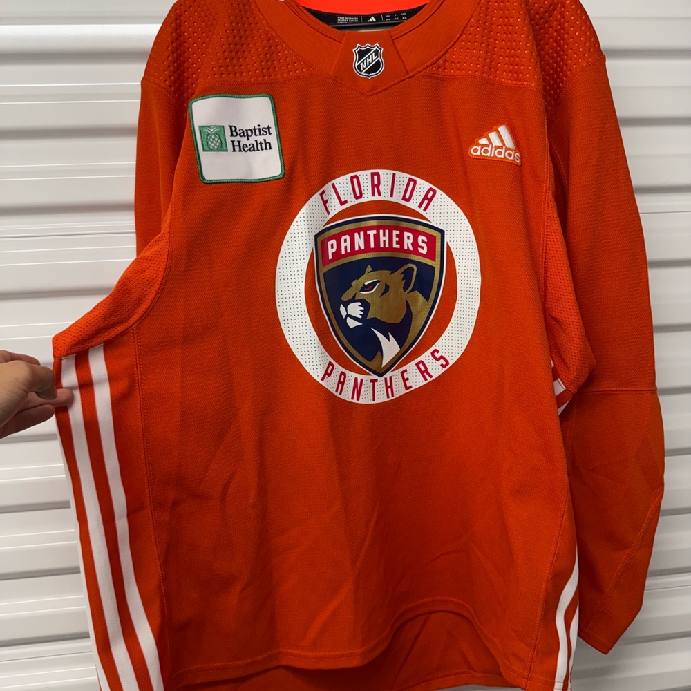 FLORIDA PANTHER GAME USED ADIDAS PRACTICE JERSEY SZ 56